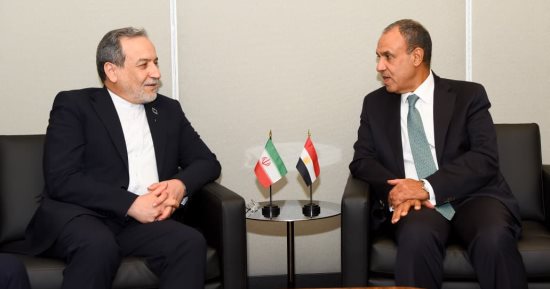 وزير الخارجية يناقش مع نظيره الإيرانى الجهود المبذولة لخفض التصعيد