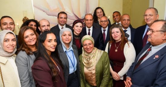 وزير الخارجية يلتقى المصريين العاملين فى الأمم المتحدة بنيويورك