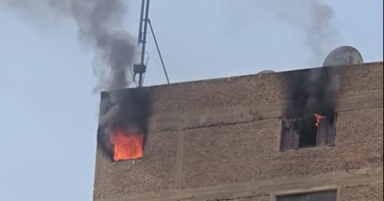 إخماد حريق داخل شقة سكنية فى السلام دون إصابات