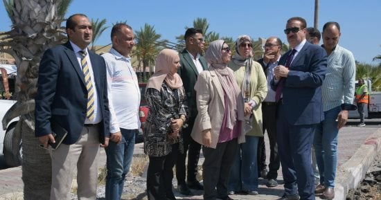 محافظ بورسعيد يتابع مشروع ازدواج طريق شرق التفريعة بمدينة بورفؤاد