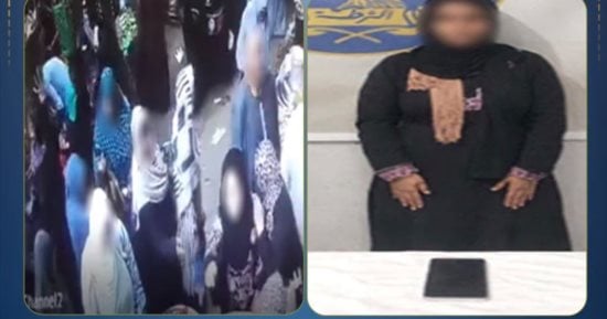ضبط ربة منزل ظهرت في مقطع فيديو تسرق هاتفًا من حقيبة سيدة في البحيرة