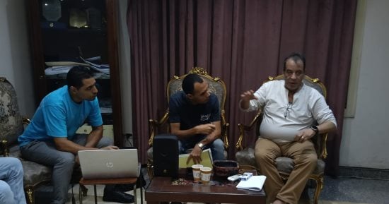 صلاح الشرنوبى يجرى بروفات أوبريت ملحمة.. صور