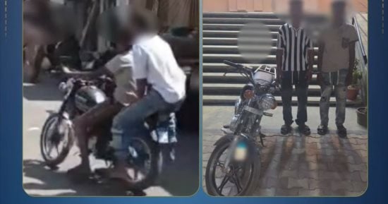 ضبط شخصين قادا دراجة نارية برعونة وعكس الاتجاه فى الأقصر