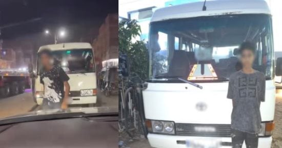 ضبط سائق أتوبيس نقل جماعى يسير عكس الاتجاه لاختصار الطريق بالجيزة