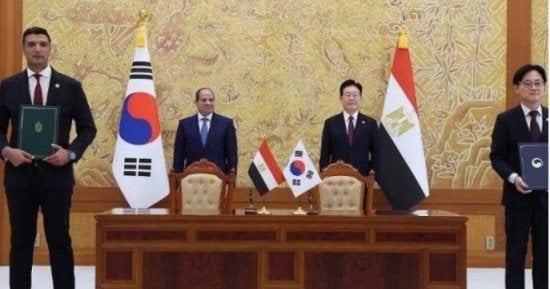 الرئيس السيسى ونظيره الكورى يشهدان التوقيع على عدد من الاتفاقيات ومذكرات التفاهم