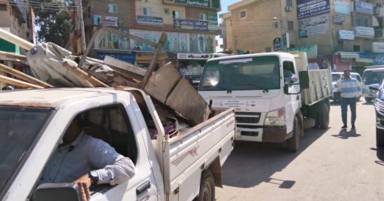 رفع 654 حالة إشغال متنوعة وإزالة 25 إعلانًا مخالفا بالحامول فى كفر الشيخ