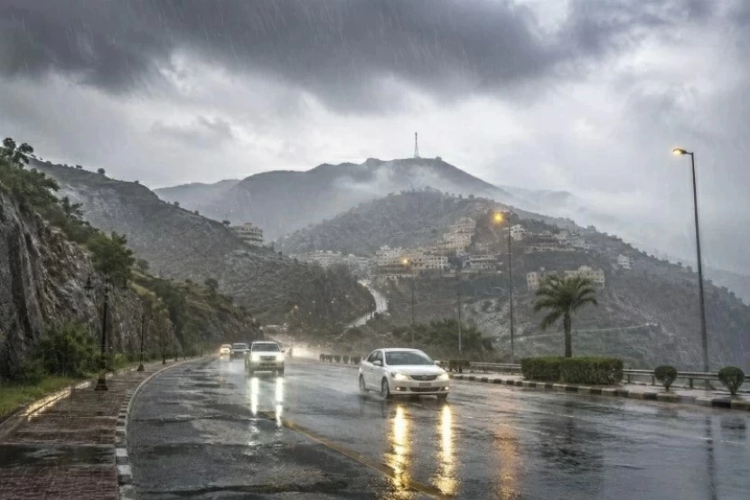 تنبيهات مستمرة على الباحة.. أمطار متوسطة إلى غزيرة حتى السبت