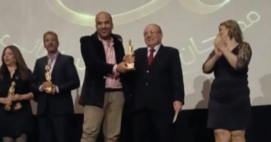 تكريم الزميل مصطفى القصبى فى مهرجان بردية السينمائى بدورة خالد صالح