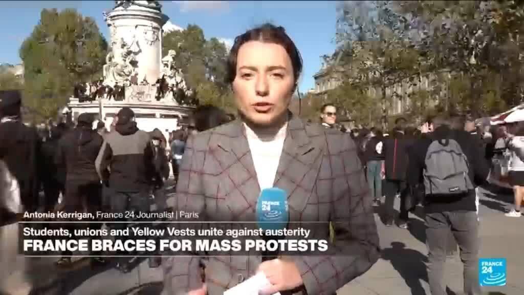وتواجه فرنسا يوما من الاحتجاجات ضد غلاء المعيشة