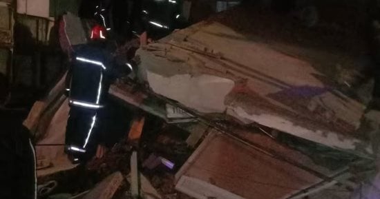 انهيار عقار بمنطقة أبو سليمان شرق الإسكندرية