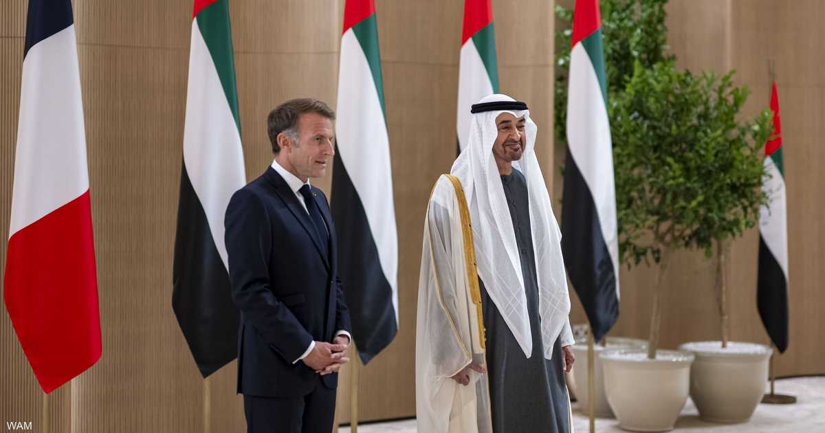 محمد بن زايد وماكرون يشهدان إعلان إطار عمل الشراكة الدفاعية