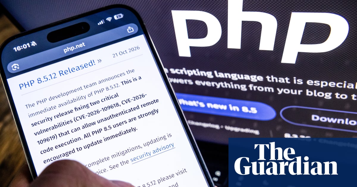خلل في لغة الكمبيوتر PHP يؤدي إلى إغلاق مواقع الويب حول العالم