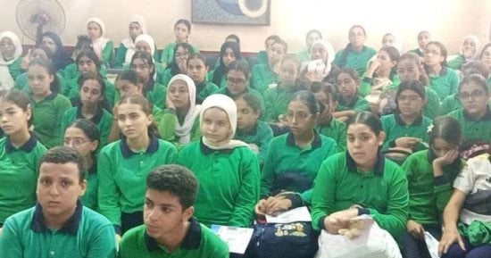 صرف صحى الإسكندرية تطلق أنشطة التوعية المدرسية بإدارة المنتزه أول التعليمية