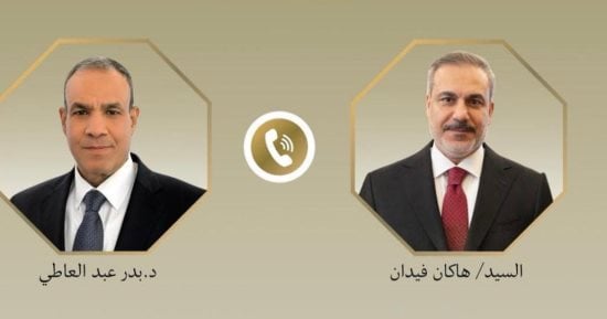 وزير الخارجية يبحث مع نظيره التركي آخر المستجدات الإقليمية