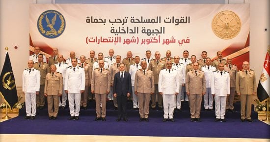 الفريق أشرف سالم زاهر يستقبل وزير الداخلية للتهنئة بذكرى انتصارات أكتوبر